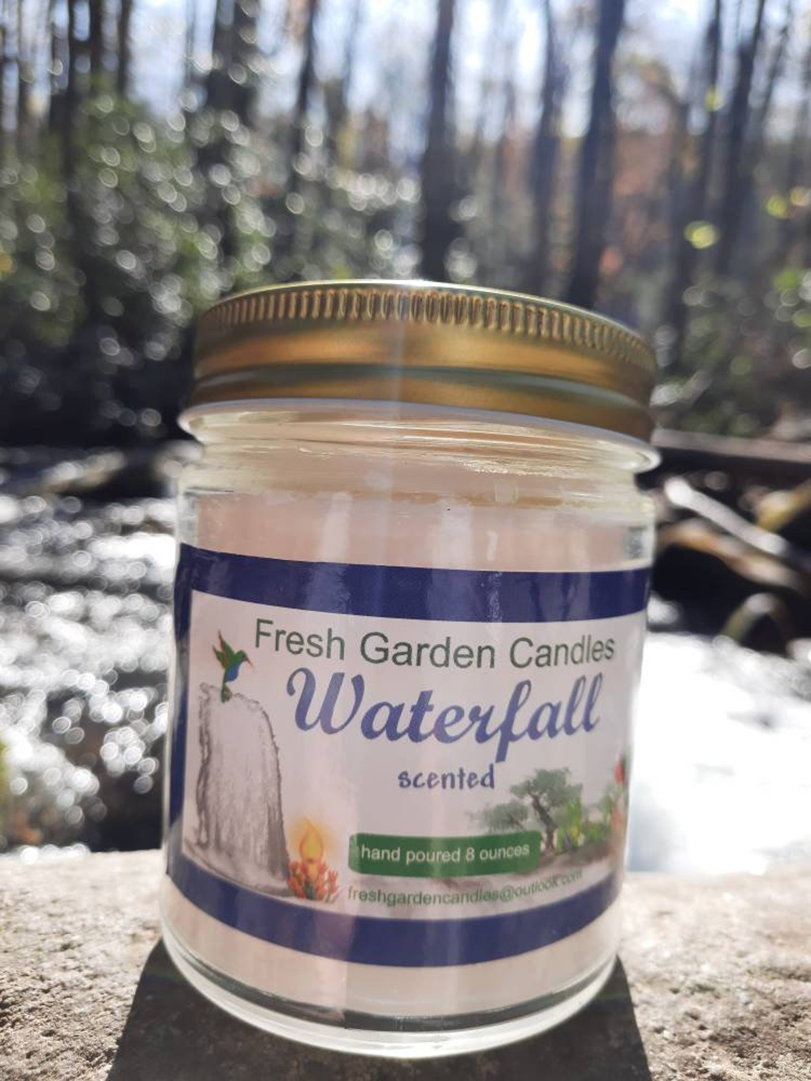 Waterfall scented candle/nature water candle/special scented Etsy