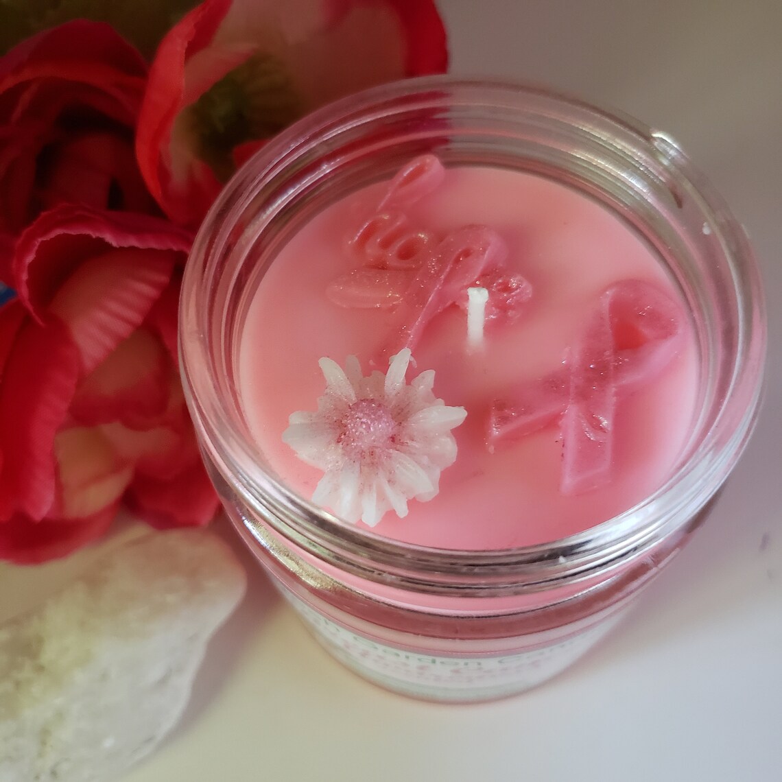 Breast Cancer Awareness Scented Candle/hope for Future/october Cancer