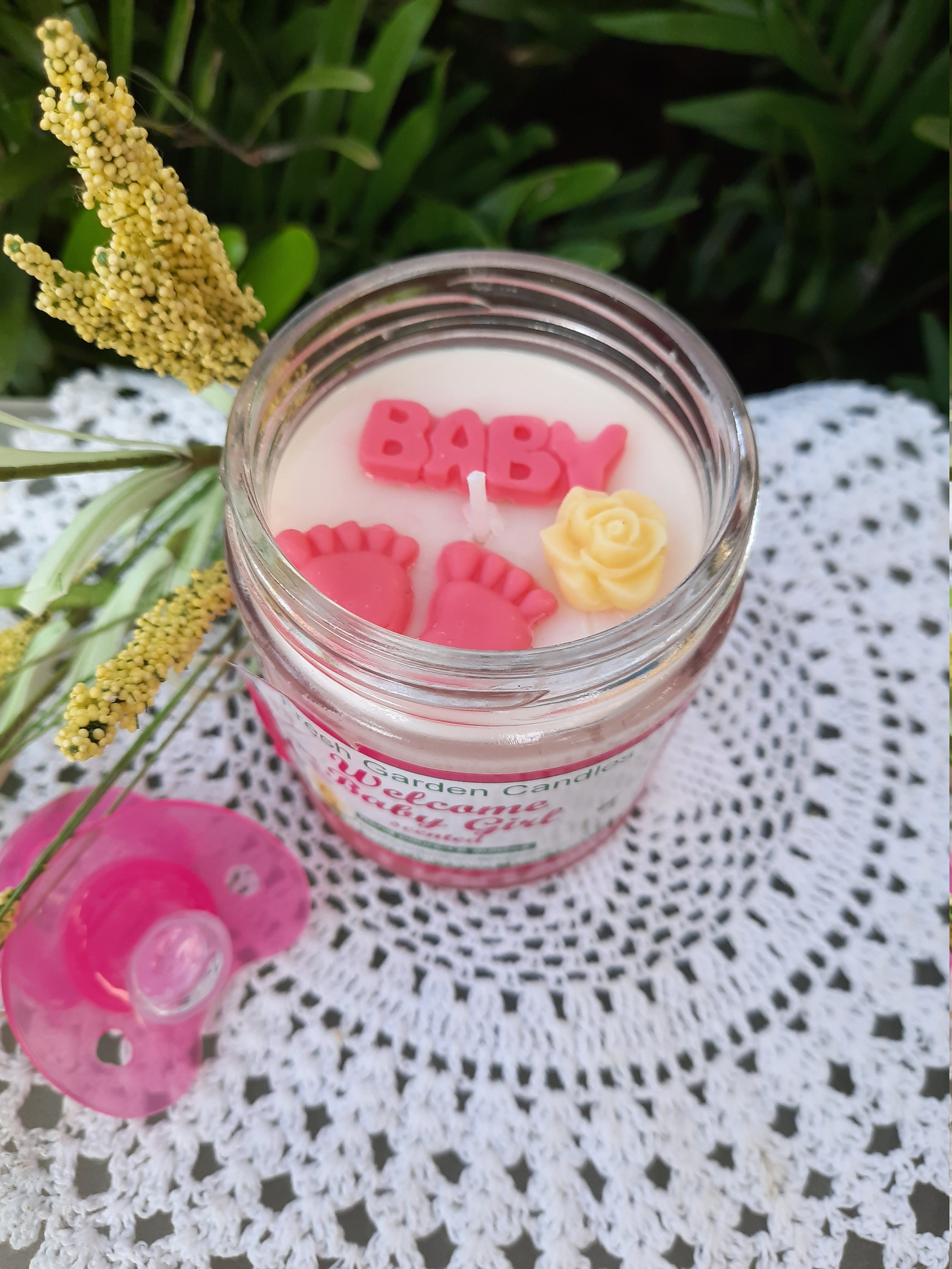 Baby Girl Pink Scented Candle/fun Baby Girl Gift/happy for New Mom Gift