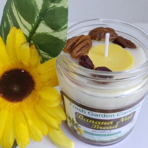 Banana Nut Bread scented candle/banana fall candle/banana bread gift/soy banana bread gift/home decor candle/banana nut fragrance/banana nut