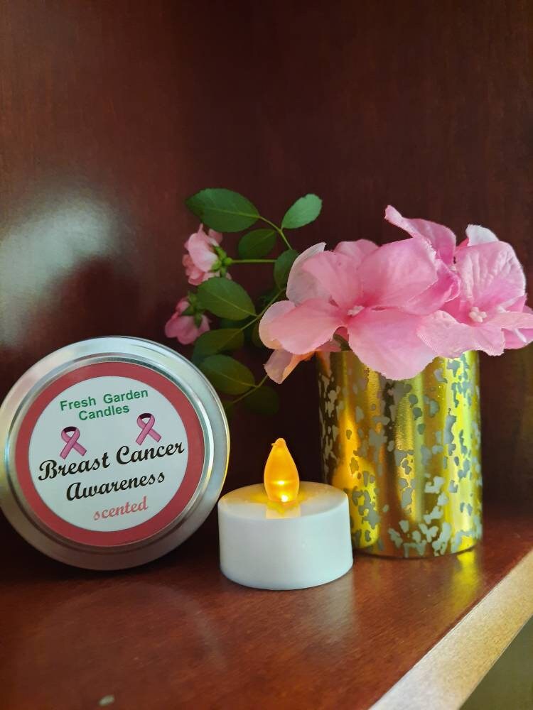 Breast Cancer Awareness scented Candle is a positive message/Breast