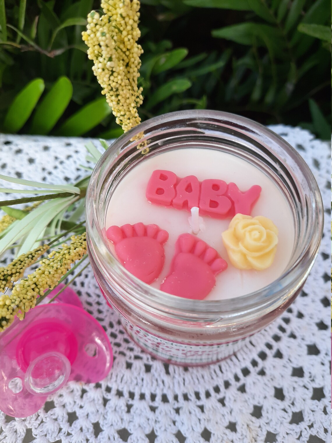 Baby Girl Pink Scented Candle/fun Baby Girl Gift/happy for New Mom Gift