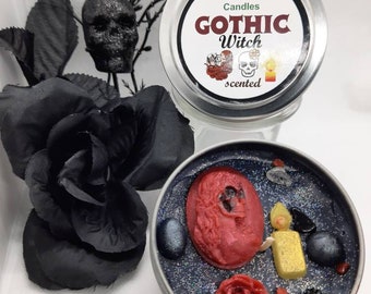 Gothic Witch scented candle/witch black candle/fun Gothic gift/Gothic subgenre candle/supernatural candle/horror black candle/cemetary black