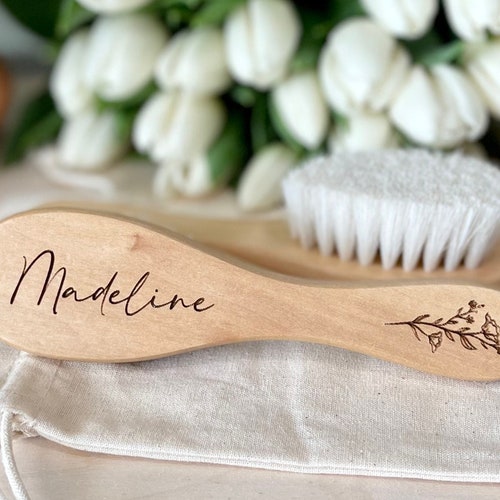 Personalized Baby Comb and Brush Set Custom Newborn Keepsake Etsy