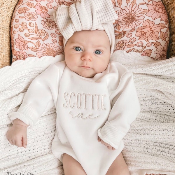 Baby Bodysuit - Custom Personalized Motocross Jersey 6-12 Months / White