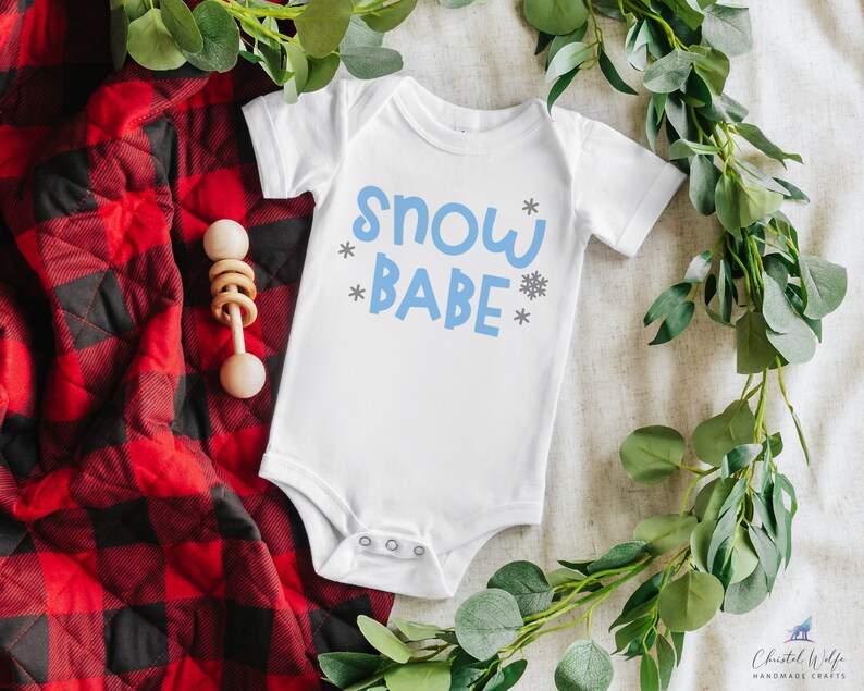 Newborn Infant Clothes Cute Winter Baby Outfit Snow Baby Snow Babe Bodysuit Christmas Gift for Baby Girl Baby Girl Christmas Onesies\u00ae