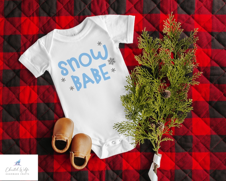 Newborn Infant Clothes Cute Winter Baby Outfit Snow Baby Snow Babe Bodysuit Christmas Gift for Baby Girl Baby Girl Christmas Onesies\u00ae