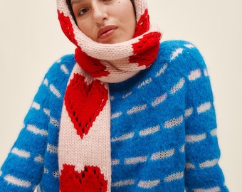 Heart Scarf - Knitting Pattern