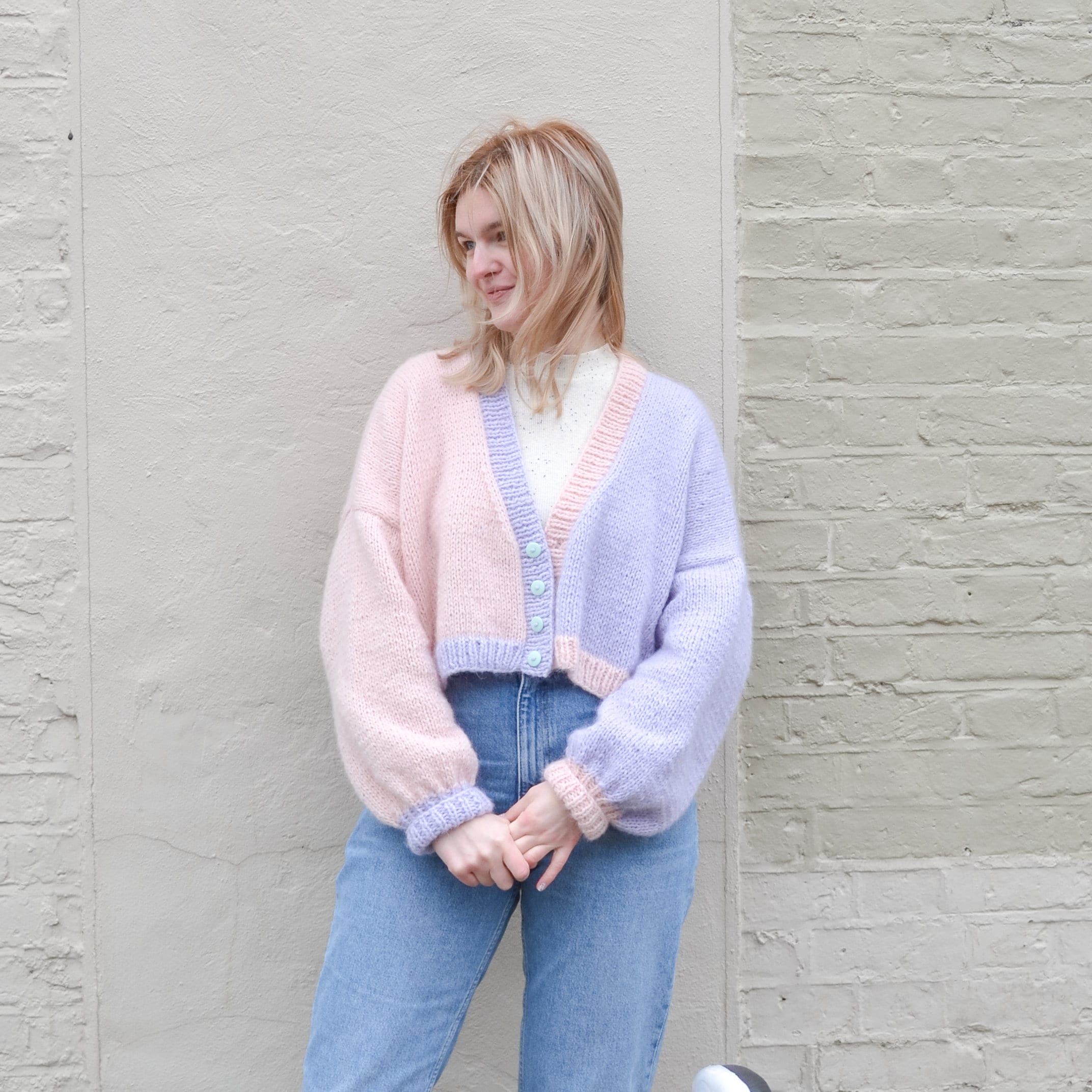 knit a cropped cardigan