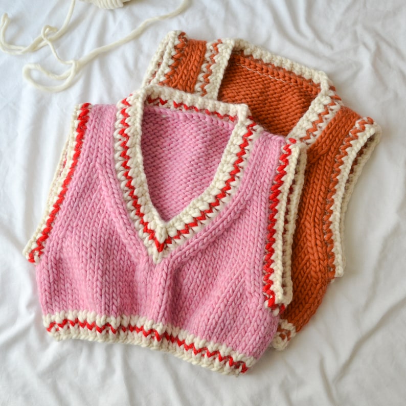 College Vest Knitting Pattern zdjęcie 2