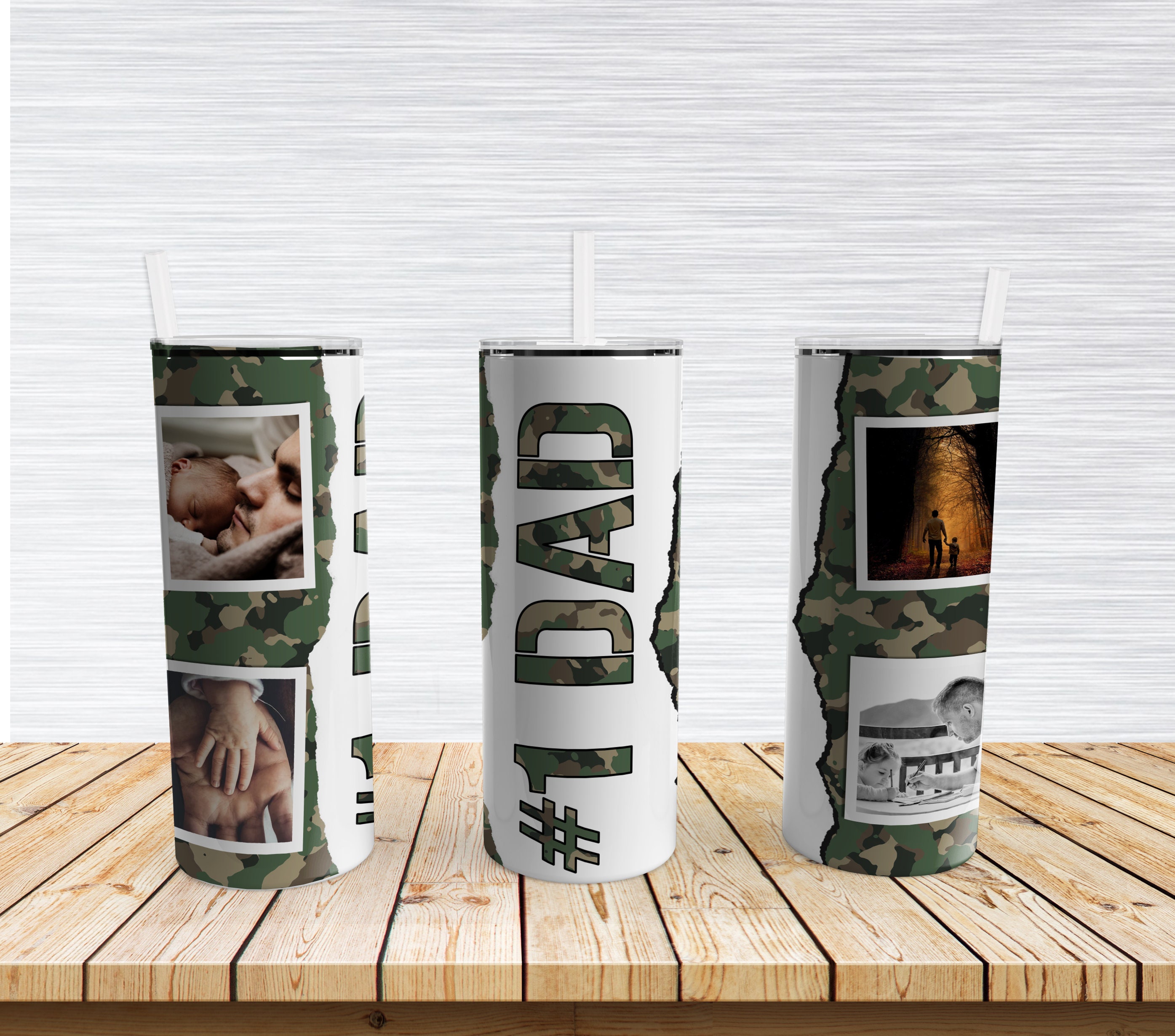 Fathers Day Personalized Picture Tumbler Etsy