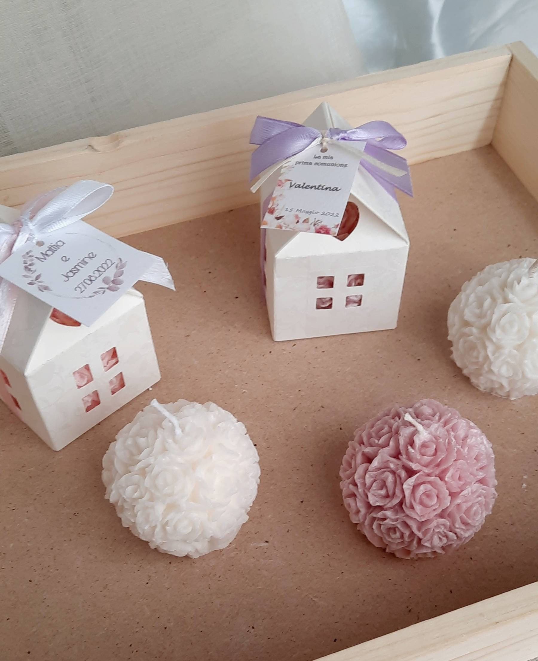 Tulle Wrapped Favor Gift Box - Five Cedars