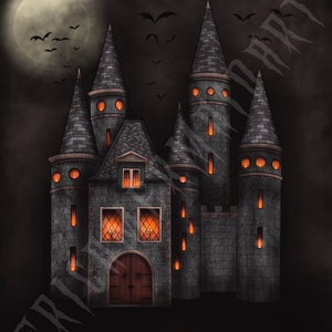 Eerie Castle in 5x7 OR 8x10