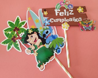 cake topper, digital, printing, stich, cake topper, lilo and stich, silhoutte, cameo, studio, png