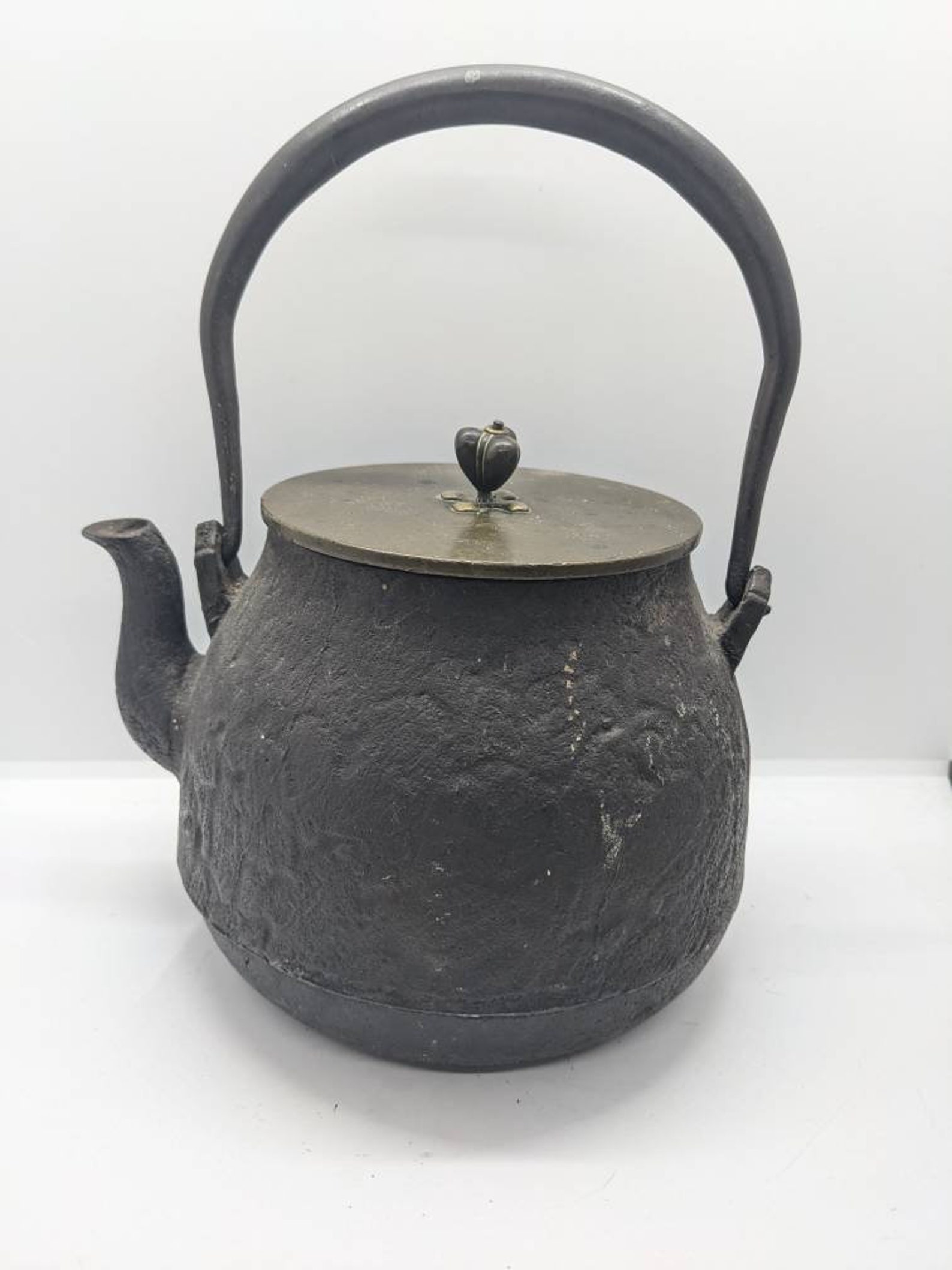 Antique Japanese Signed Tetsubin Cast Iron Teapot Etsy