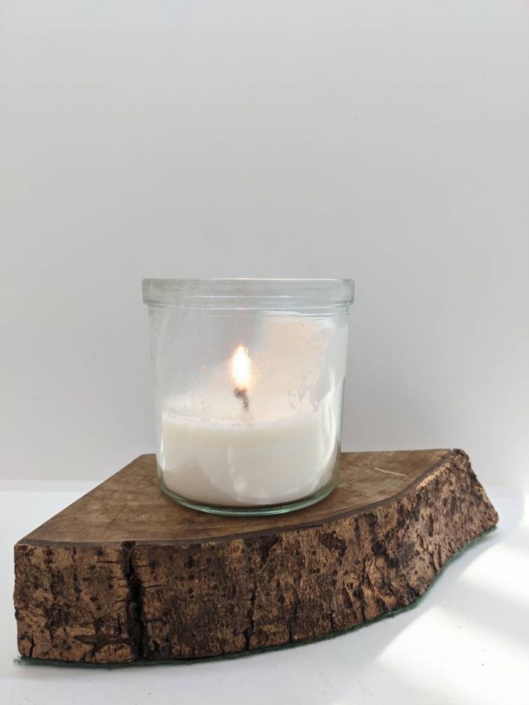 Rustic Natural Wood Log Candle Holder Stand Etsy