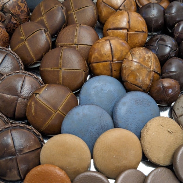 Leather Football Buttons Etsy