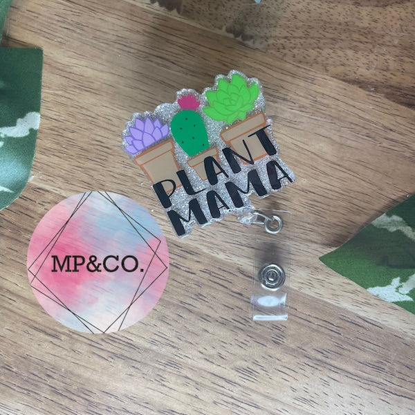 Plant Mama badge reel / plant lover badge reel / plant lover / badge reels / badge reel / plant girl / badge holder