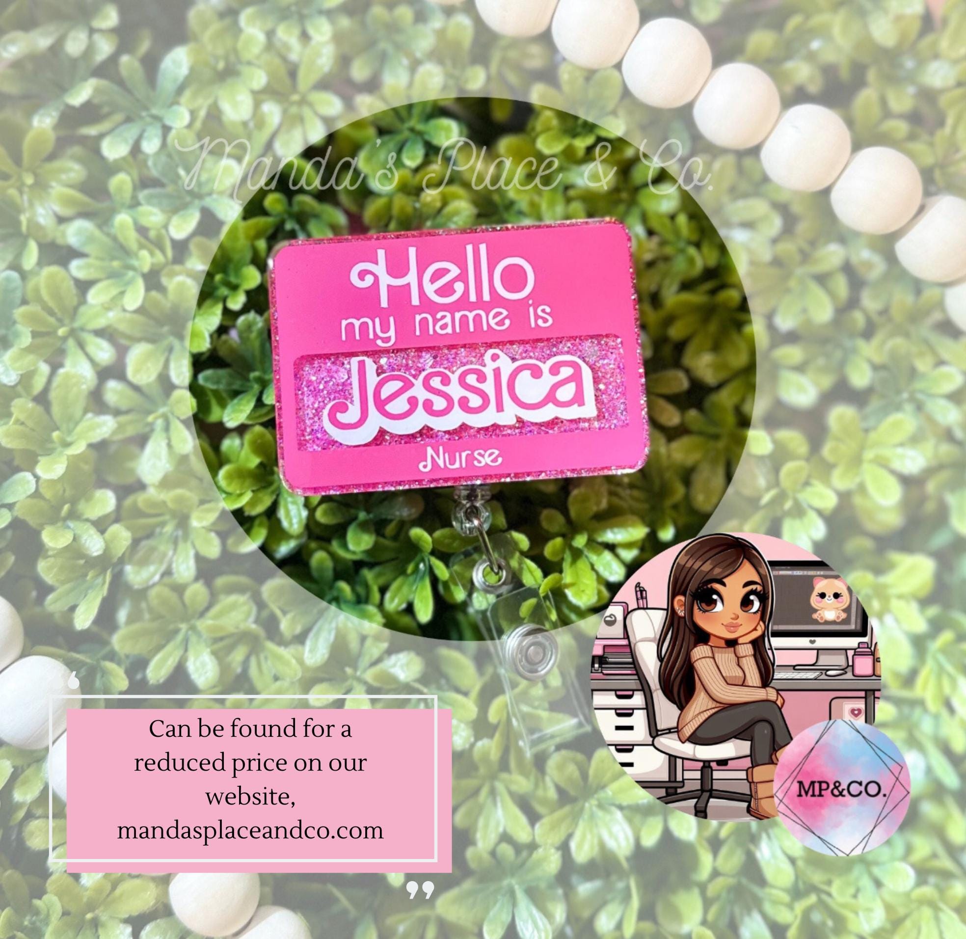Hello my name badge reel/ medical badge reel / nurse badge reel / teacher badge reels