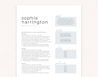 Professional Resume Template | Resume, Cover Letter and References | Instant Download Resume | Modern Resume | CV