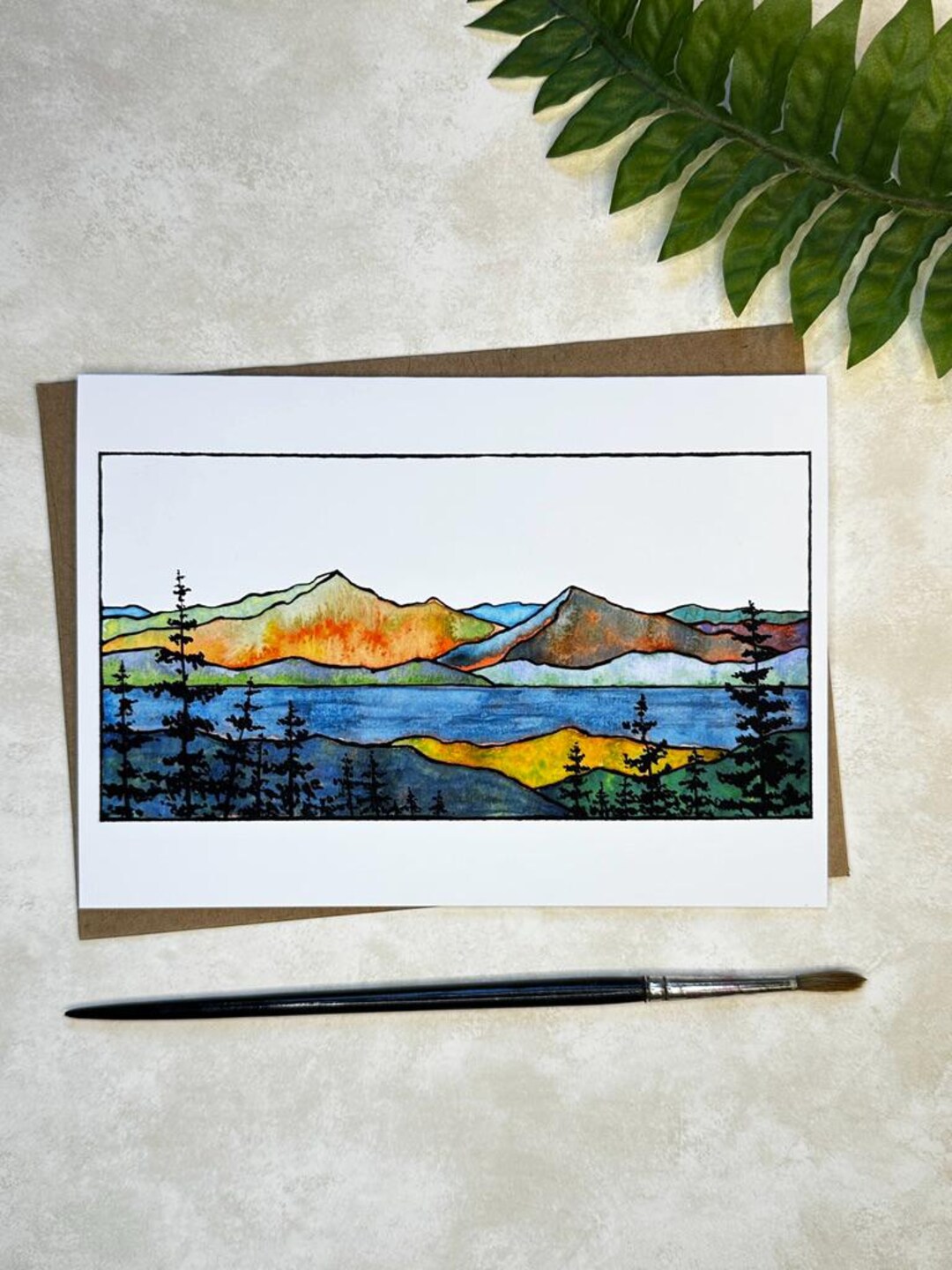 Front Range Watercolor Greeting Card – Colorado Mountain Landscape ...