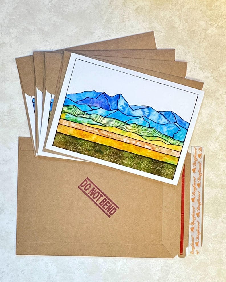Front Range Watercolor Greeting Card – Colorado Mountain Landscape ...