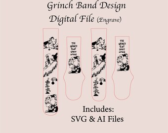 Christmas Digital Apple Watch Band File, SVG, iwatch, laser engraved, glowforge tested, silicone, personalized, svg