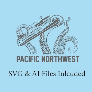 Digital fil från nordvästra Stilla havet, färja från Seattle, bläckfiskben, Kraken
