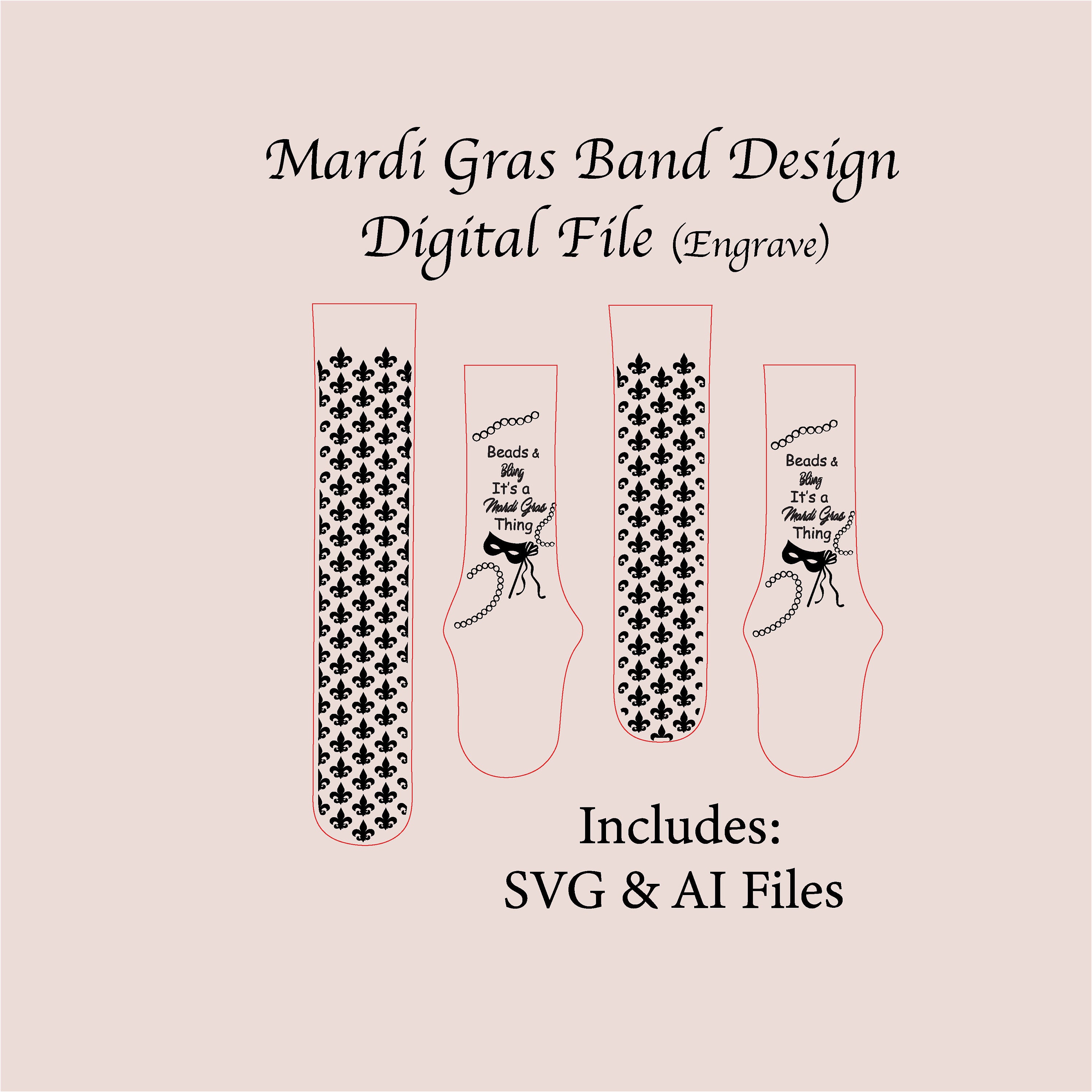 mardi gras apple watch bands