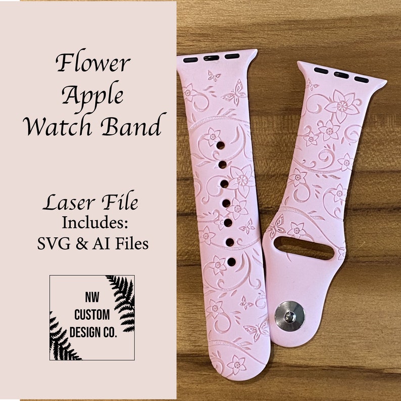 Handdrawn Flower Watchband File SVG Digital Cut File Etsy