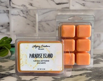 Paradise Island Scented Wax Melts/ Fragrance Candle/Scented Candle/Aromatherapy Candle/Spa Gift