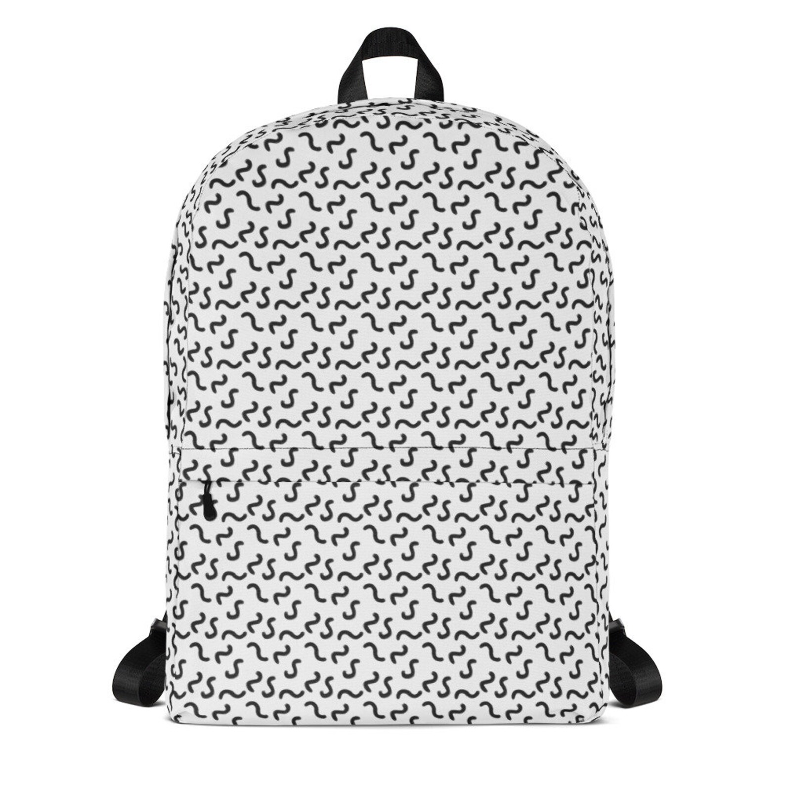 Abstract Black And White Backpack School Bag Student Bag Etsy