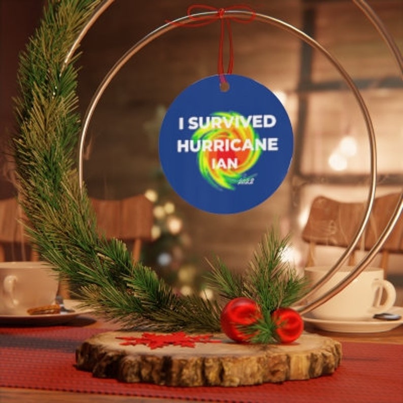 Hurricane Christmas Ornament We Survived Hurricane Ian Etsy