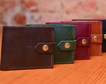 Cartera de mujer de cuero pequeña, Cartera de cuero unisex minimalista, Mini cartera, Cartera de cuero para hombre, Cartera de cuero personalizada, Regalo de mamás