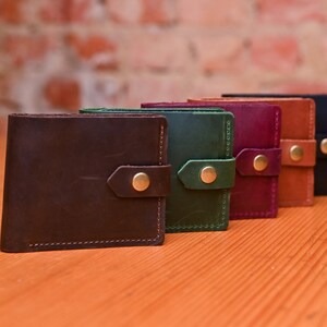 Cartera de mujer de cuero pequeña, Cartera de cuero unisex minimalista, Mini cartera, Cartera de cuero para hombre, Cartera de cuero personalizada, Regalo de mamás