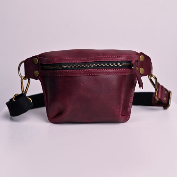 Leather Fanny pack Women Festival Vintage Belly Bag Leather Festival bag Small waist bag Unisex Small Handbag Leather belt bag women hip bag