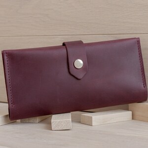 Cartera de piel para mujer. Cartera vintage de cuero para mujer. Cartera de cuero para ella. Pequeña cartera linda minimalista.