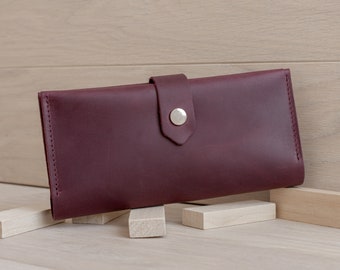 Leather wallet women's. Leather Vintage Wallet For Women. Leather Wallet for Her. Small Minimalist Cute Wallet.