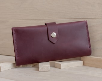 Leder Portemonnaie Damen Leder Vintage Geldbörse für Frauen . Leder Geldbeutel für Sie. Kleine minimalistische Geldbörse.