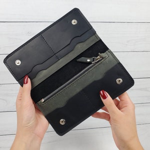 Cartera de cuero para mujer, cartera de cuero pequeña para mujer. Regalo de aniversario de la madre para ella. Bolso de cuero. Cartera de cuero para hombre