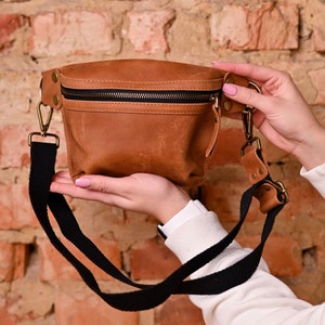 Leder Bauchtasche Frauen Schulter Vintage Leder Gürteltasche Leder Bauch Umhängetasche Unisex Kleine Handtasche Antike Ledertasche