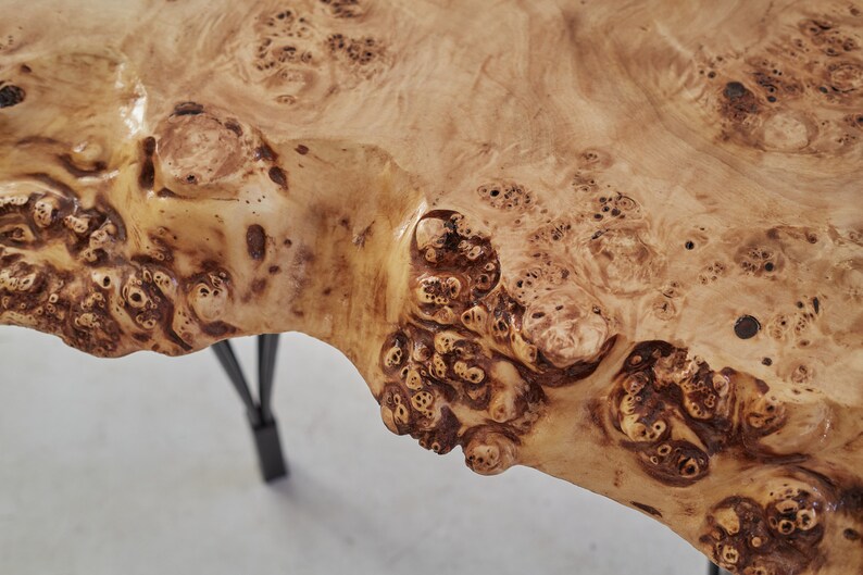 The ivory wood coffee table, Live Edge Coffee Table, Rustic Coffee Table, Mid-Century Coffee Table, Modern Coffee Table image 6
