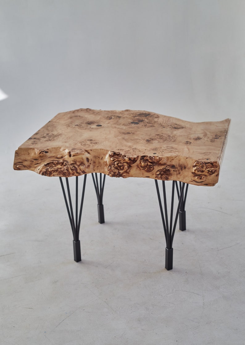 The ivory wood coffee table, Live Edge Coffee Table, Rustic Coffee Table, Mid-Century Coffee Table, Modern Coffee Table image 3