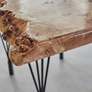 The ivory wood coffee table, Live Edge Coffee Table, Rustic Coffee Table, Mid-Century Coffee Table, Modern Coffee Table image 5