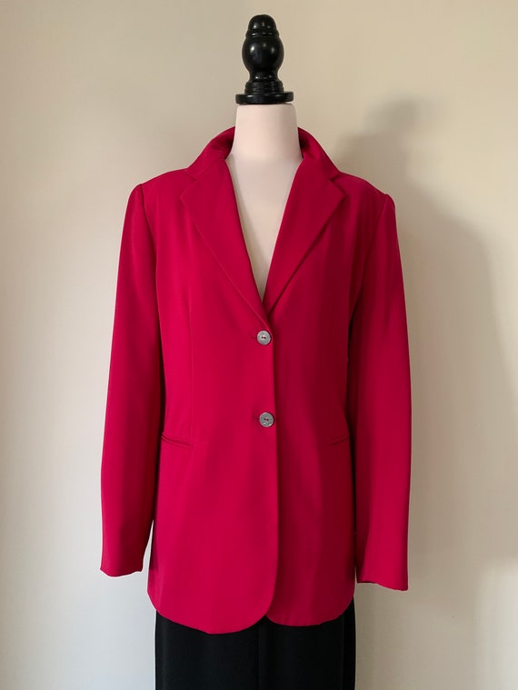 VINTAGE Escada-Style 90s Y2K Hot Pink Blazer