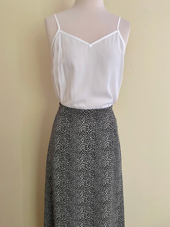 VINTAGE Black White High Waisted Cheetah Animal Pr
