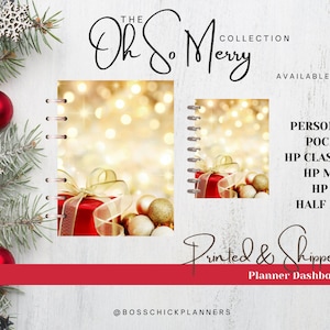 The Oh So Merry Collection Planner Dashboards & Covers, HP Planner Covers, Agenda Dashboard, A5 Planner Dashboards, Christmas Holiday