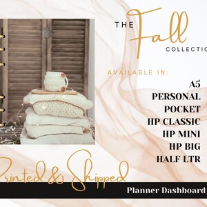 The Fall Collection Planner Dashboards, Planner Covers, HPlanner Covers, Agenda Dashboard, A5 Planner Dashboards, PM, GM, MM - Fall Theme