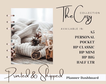 The Cozy Collection Planner Dashboards, Planner Covers, HPlanner Covers, Agenda Dashboard, A5 Planner Dashboards, PM, GM, MM - Cozy Theme