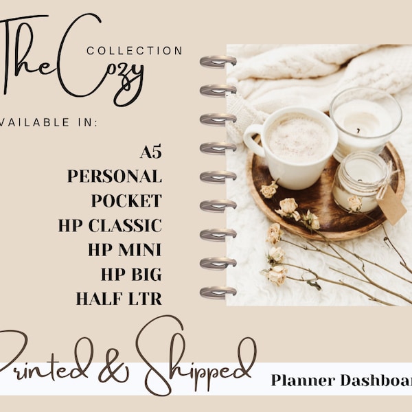 The Cozy Collection Planner Dashboards, Planner Covers, HPlanner Covers, Agenda Dashboard, A5 Planner Dashboards, PM, GM, MM - Cozy Theme